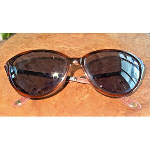 Lulu Guiness Sunglasses Semi Cat-Eye Tortoise‎ Frames Designer Summer Preppy